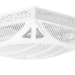 Halonix Cuboid 400mm Ceiling Fan with Built-in LED Light and Remote (White)