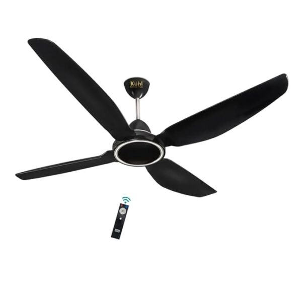 KUHL Brise E4 1320mm Ceiling Fan – 30W BLDC, 5 Star, High Air Flow, Low Noise, IoT Enabled with Mobile & Alexa Control, Reverse Mode, Black