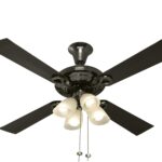 USHA Fontana Lotus 1230 mm Ceiling Fan with Decorative Lights (Black Chrome)